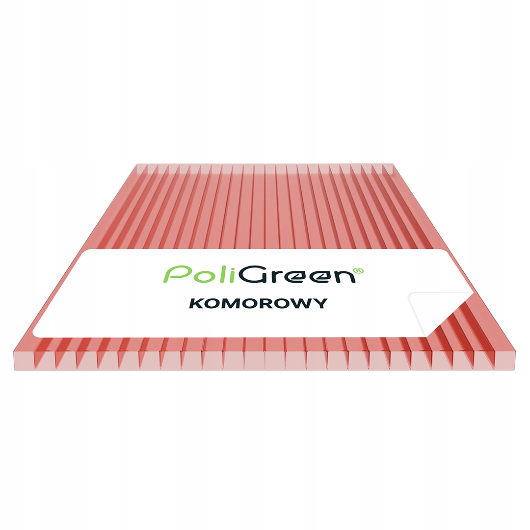 Komorový polykarbonát 6 mm růžový 6550 x 1050 mm na míru deska střecha silná Uv