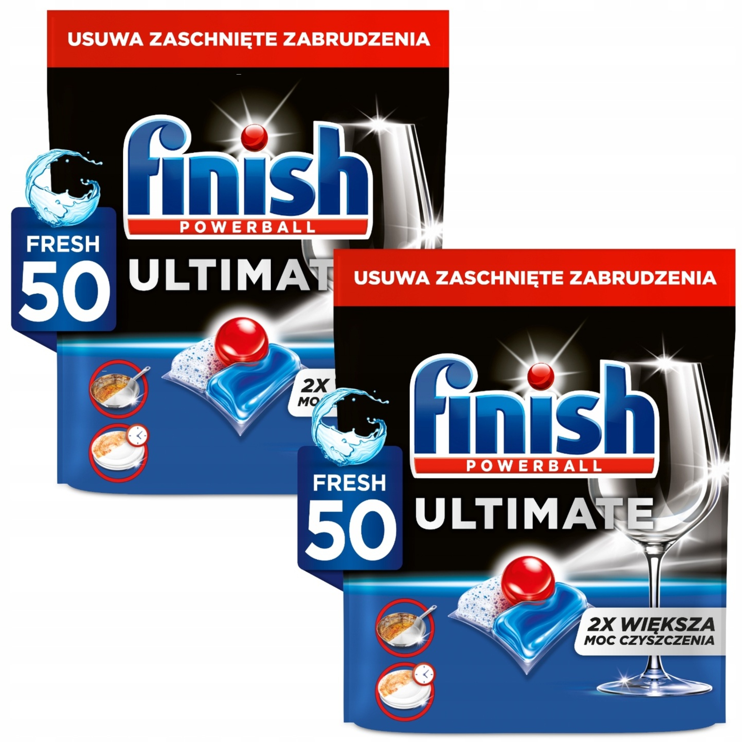 Levně Finish Sada Ultimate All-in-1 kapslí do myčky Fresh 2x 50 Kusů