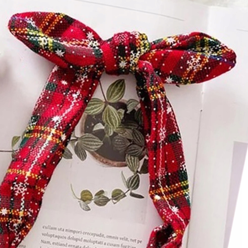 ŚWIĄTECZNA OPASKA KOKARDA W KRATKĘ OZDOBA DO WŁOSÓW NA GŁOWĘ ŚWIĘTA WYGODNA Waga produktu z opakowaniem jednostkowym 0.017 kg