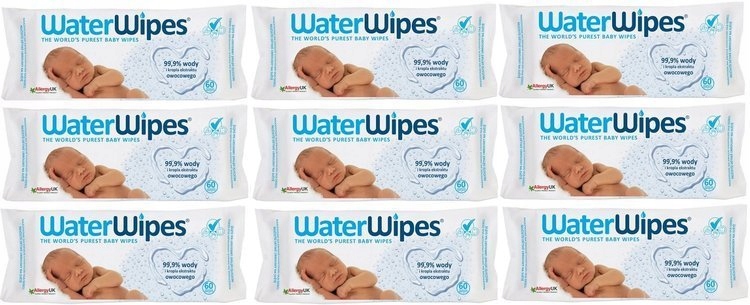 WATER САЛФЕТКИ САЛФЕТКИ, ПРОПИТАННОЙ ВОДОЙ, 9x60 ШТ.