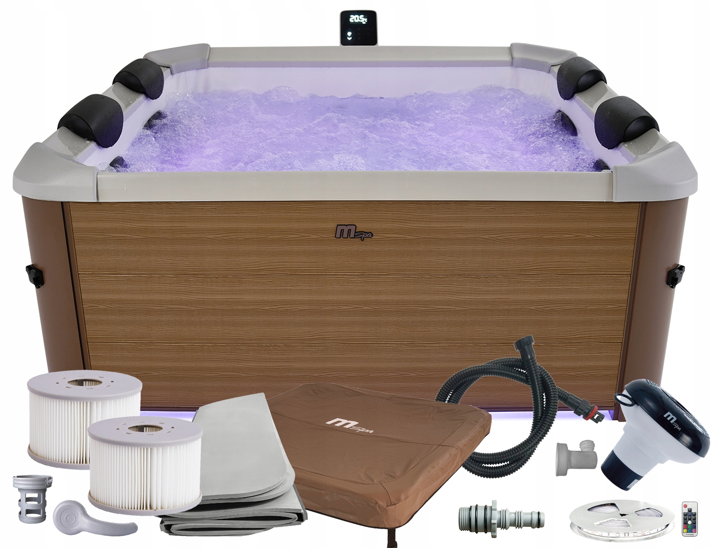Panelowe Spa z hydromasażem całoroczne 6 osobowe MSpa Led Wifi Model 2026