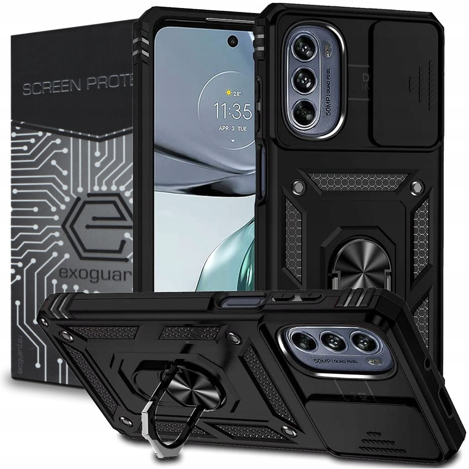 

Etui Pancerne Case Szkło do Motorola Moto G62 5G