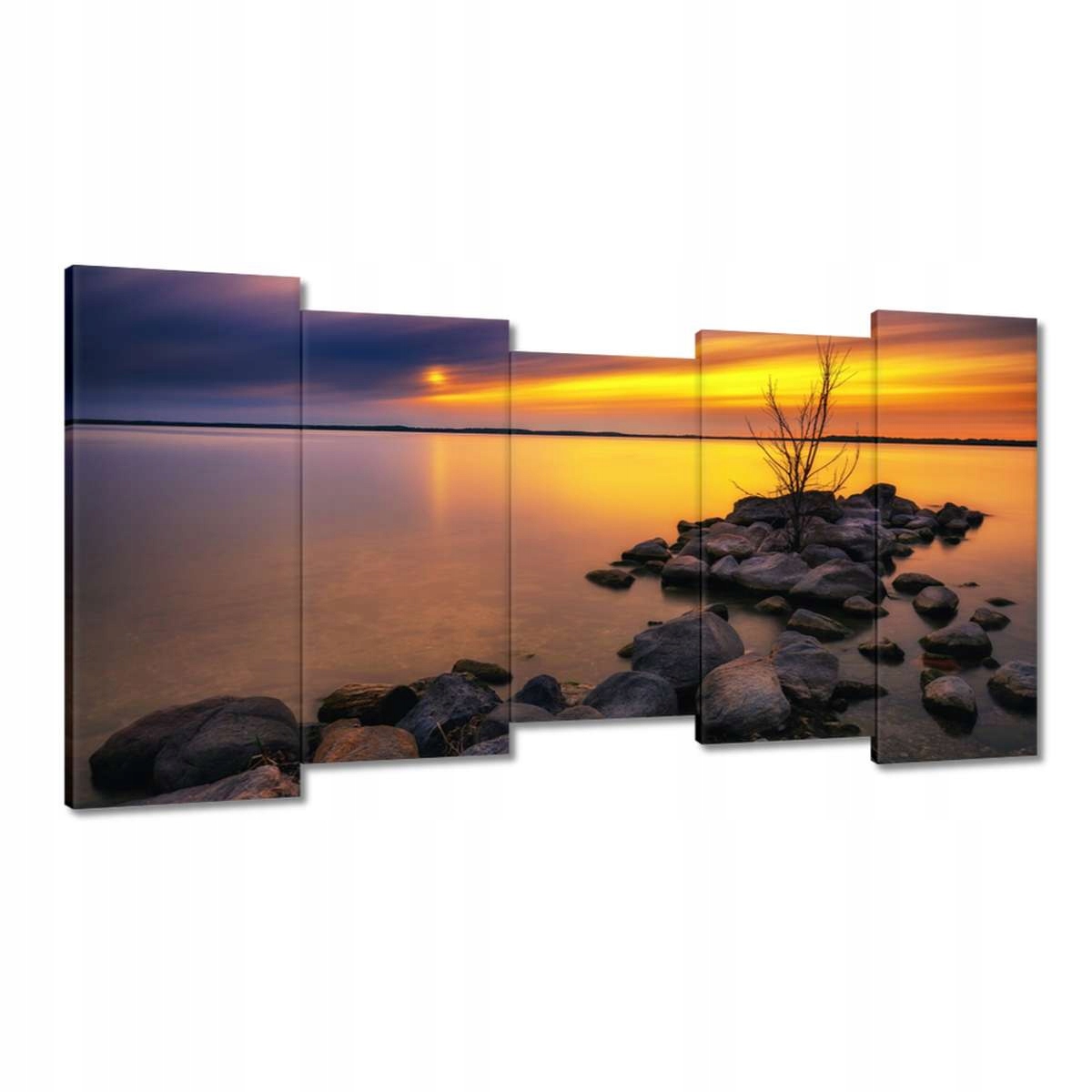 Obrazy 150x80 Skály Moře Západ Slunce