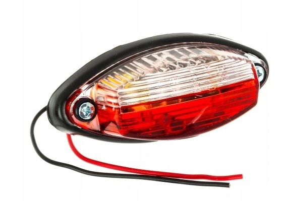 LAMPA OBRYSOWA łódka biało czerwona 12V 24V