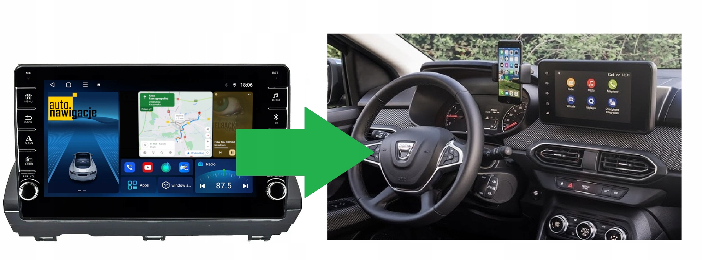 RADIO NAWIGACJA GPS DACIA SANDERO III 2020-2024 ANDROID Kod producenta PR10 2/64 RDS1 RE 065T CRE4 X1