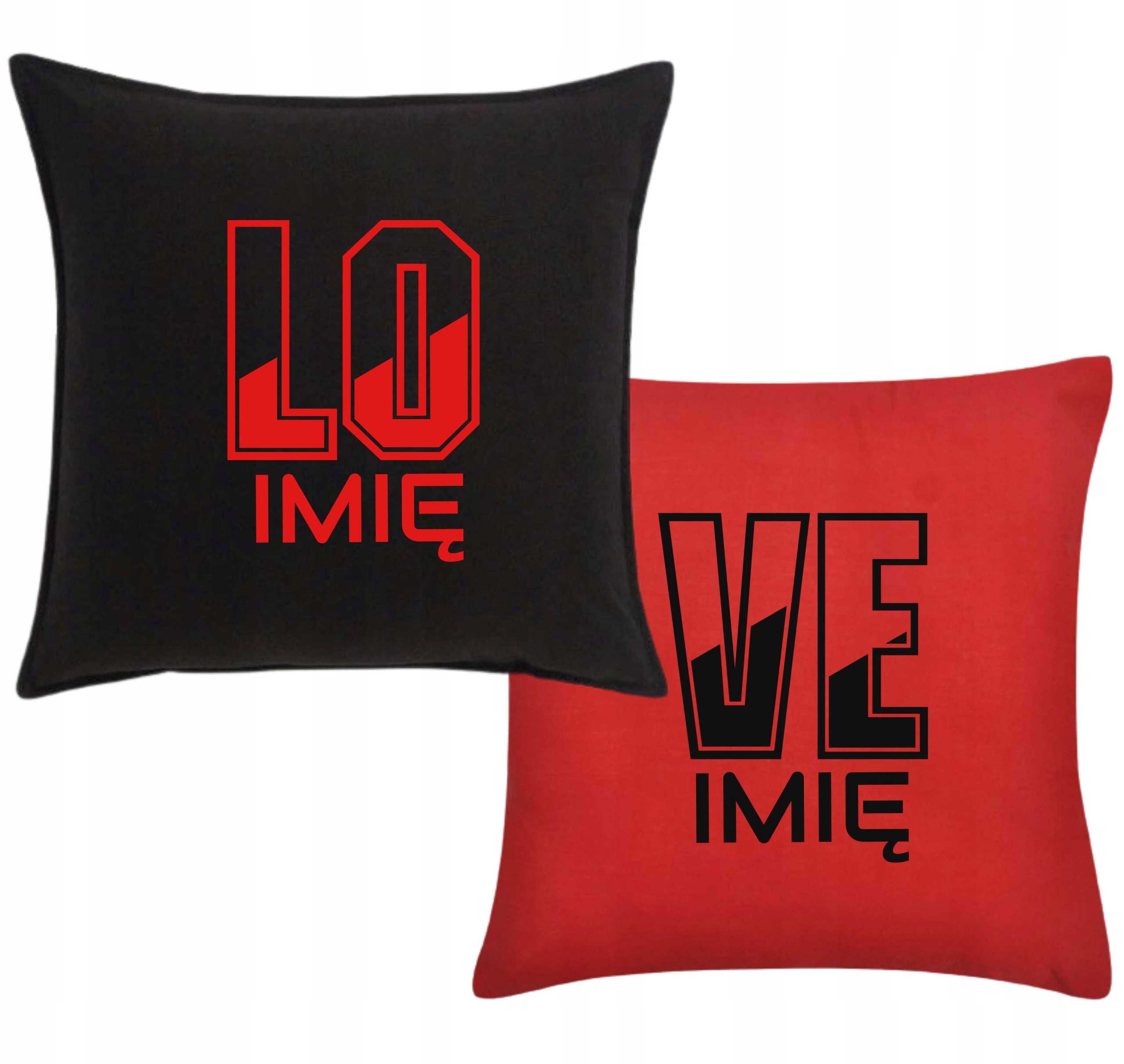 PODUSZKI LOVE + IMIONA PREZENT WALENTYNKI ROCZNICA