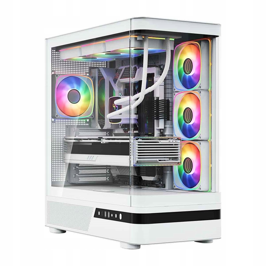Modecom Počítačová Skříň Volcano Aq 100 Argb MIDI Bílé