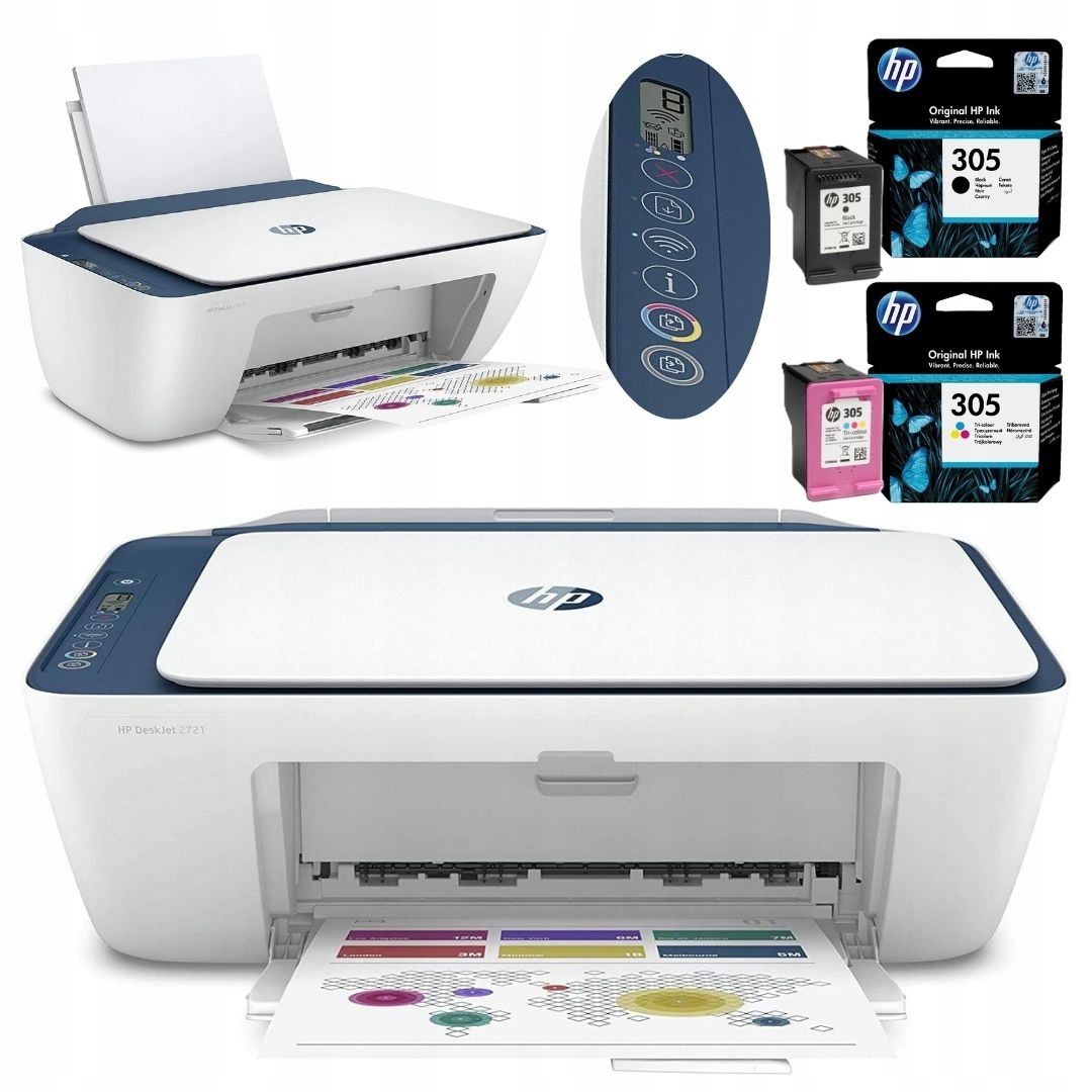 Barevná multifunkční inkoustová tiskárna Hp DeskJet 2721 hp 305