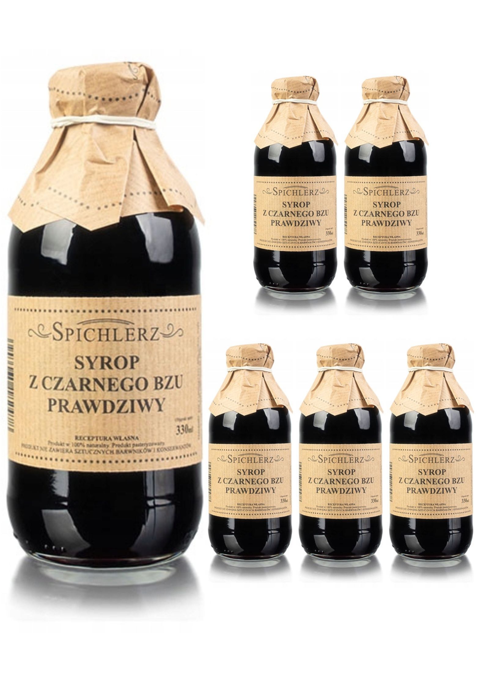 6x Syrop z czarnego bzu czarny bez własna receptura 330ml Spichlerz