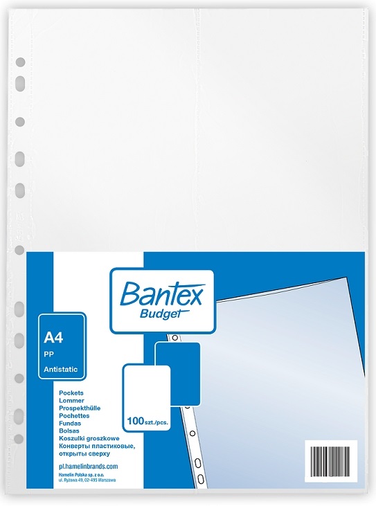 OBWOLUTY KOSZULKI KOSZULKA A4 Bantex 100 szt.