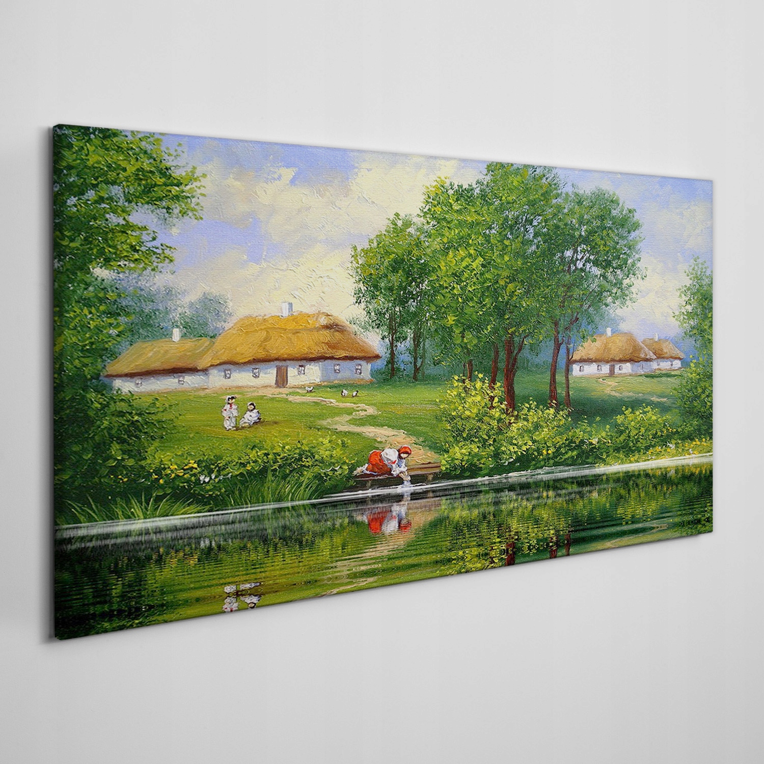

Obraz na płótnie Wioska wieśniacy chaty 140x70 cm