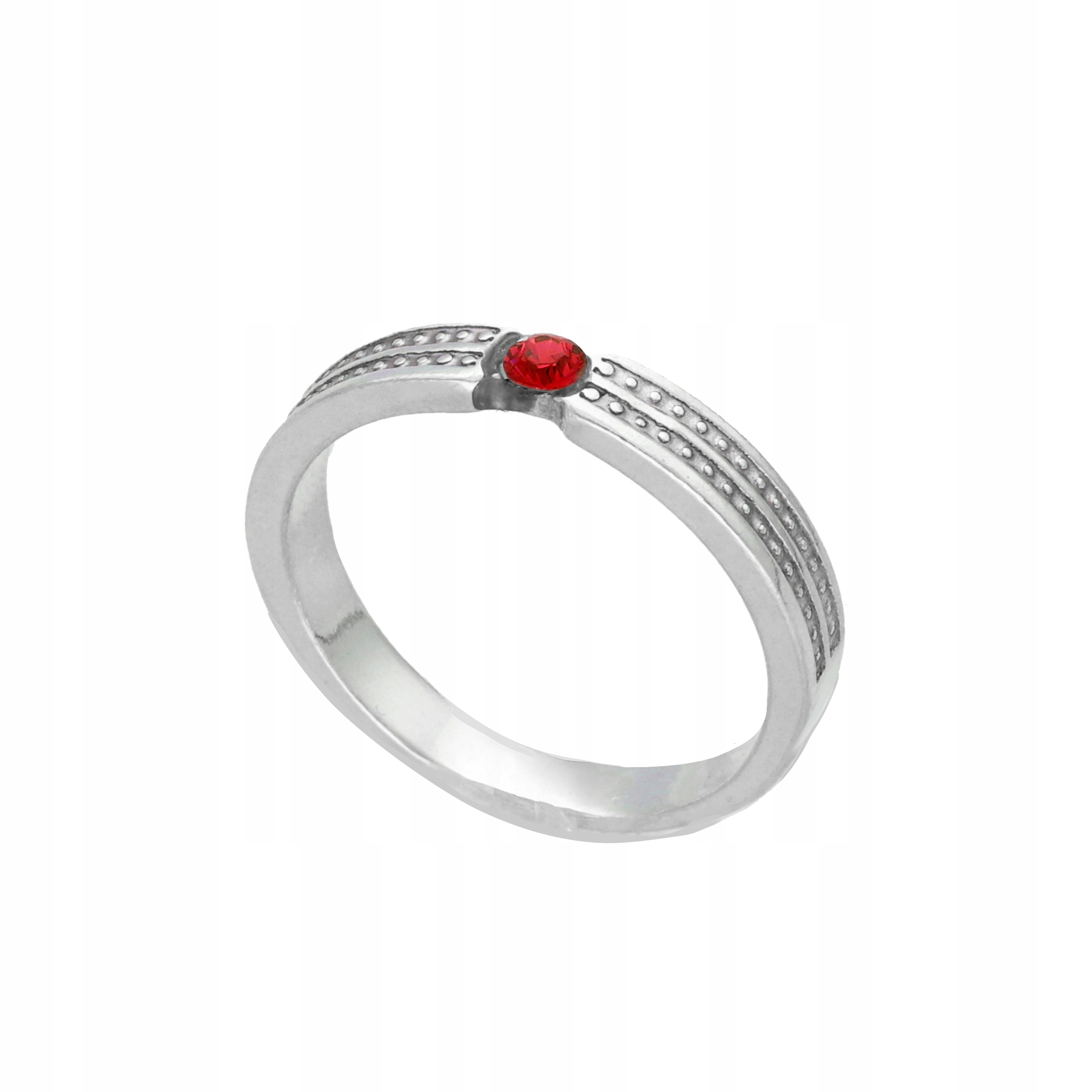 Prstýnek s rubínovou zirkonií stříbro vel.