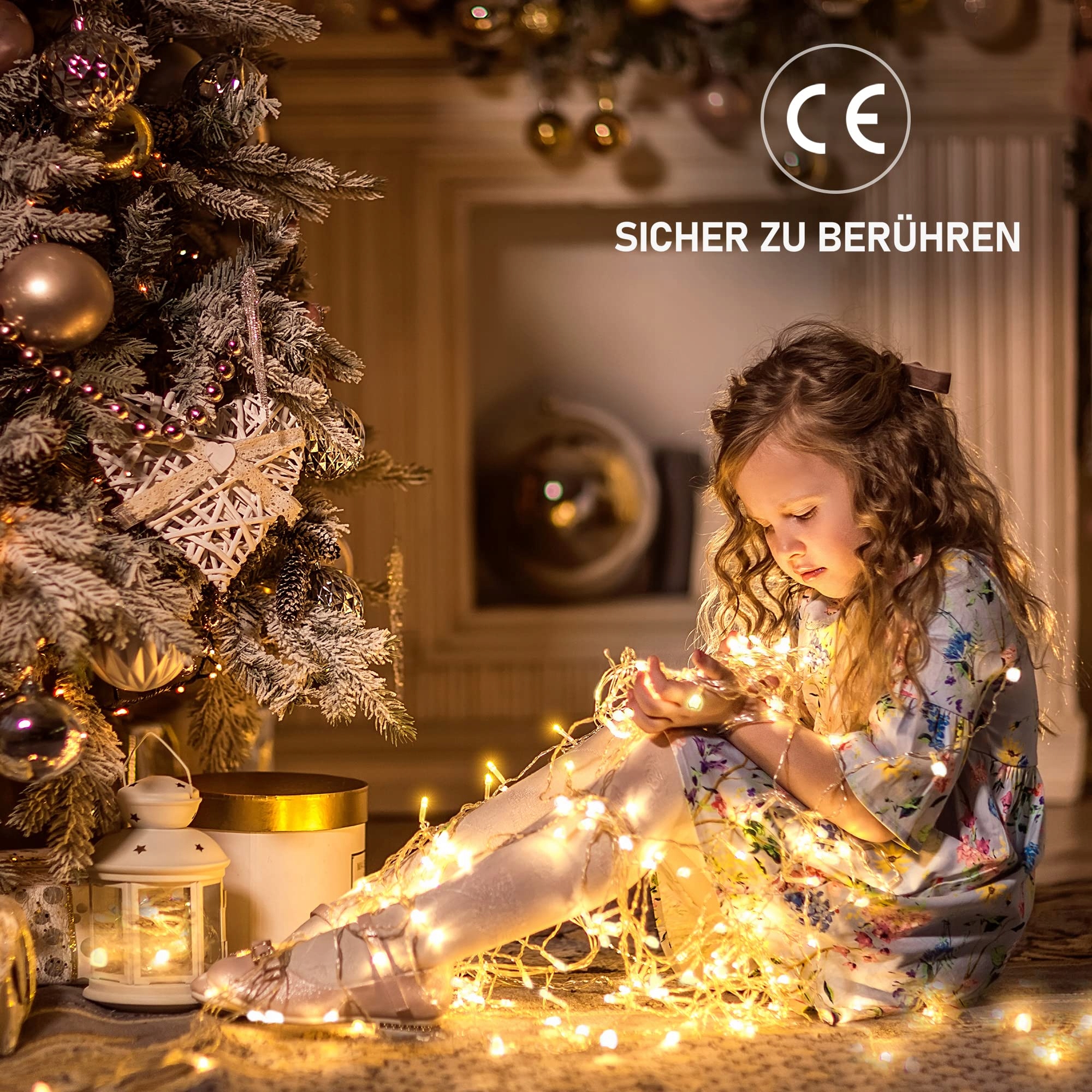 GYLEFY KURTYNA ŚWIETLNA LAMPKI ŚWIĄTECZNE ZEWNĘTRZNE IP65 TIMER 10M 400LED — miniatura 9