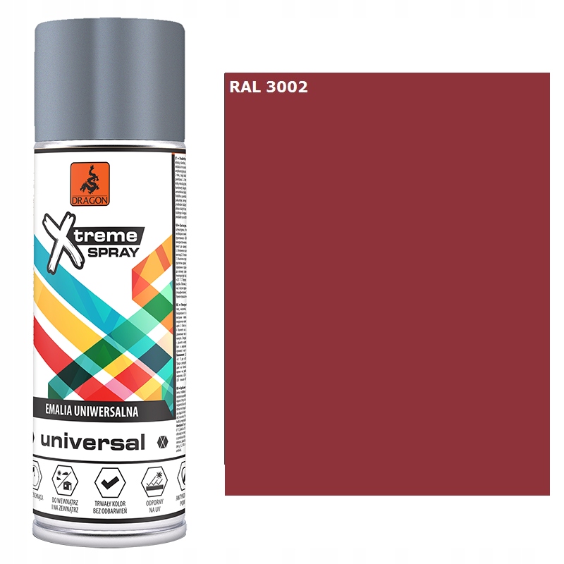 

Emalia Spray Dragon 6x400ML Czerwony Ral 3002