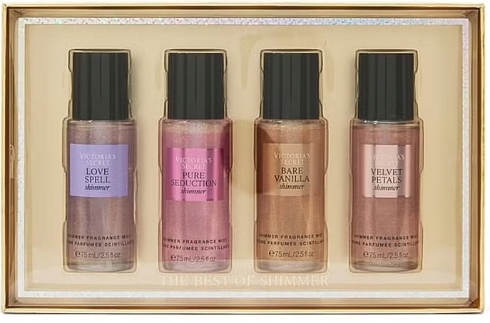 Dárková sada Victoria's Secret Shimmer 4x 75 Ml tělových mlh