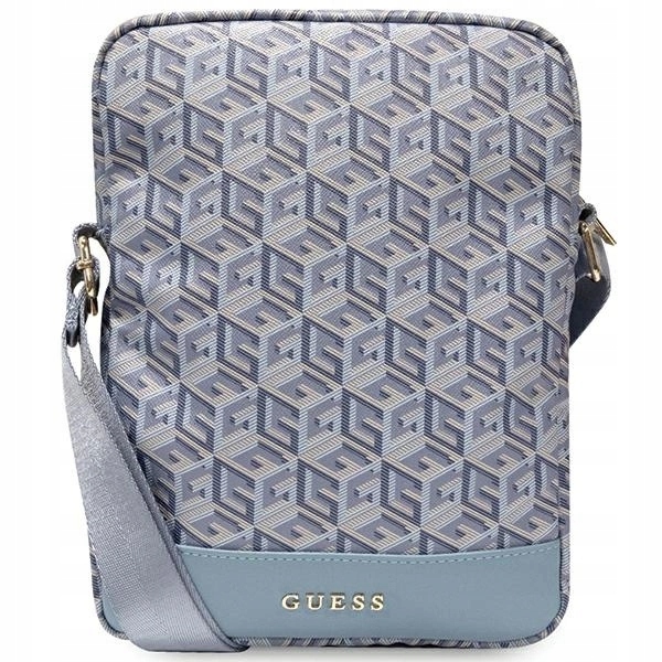 Taška Guess GCube Stripe Tablet Bag na tablet 10'' modrá