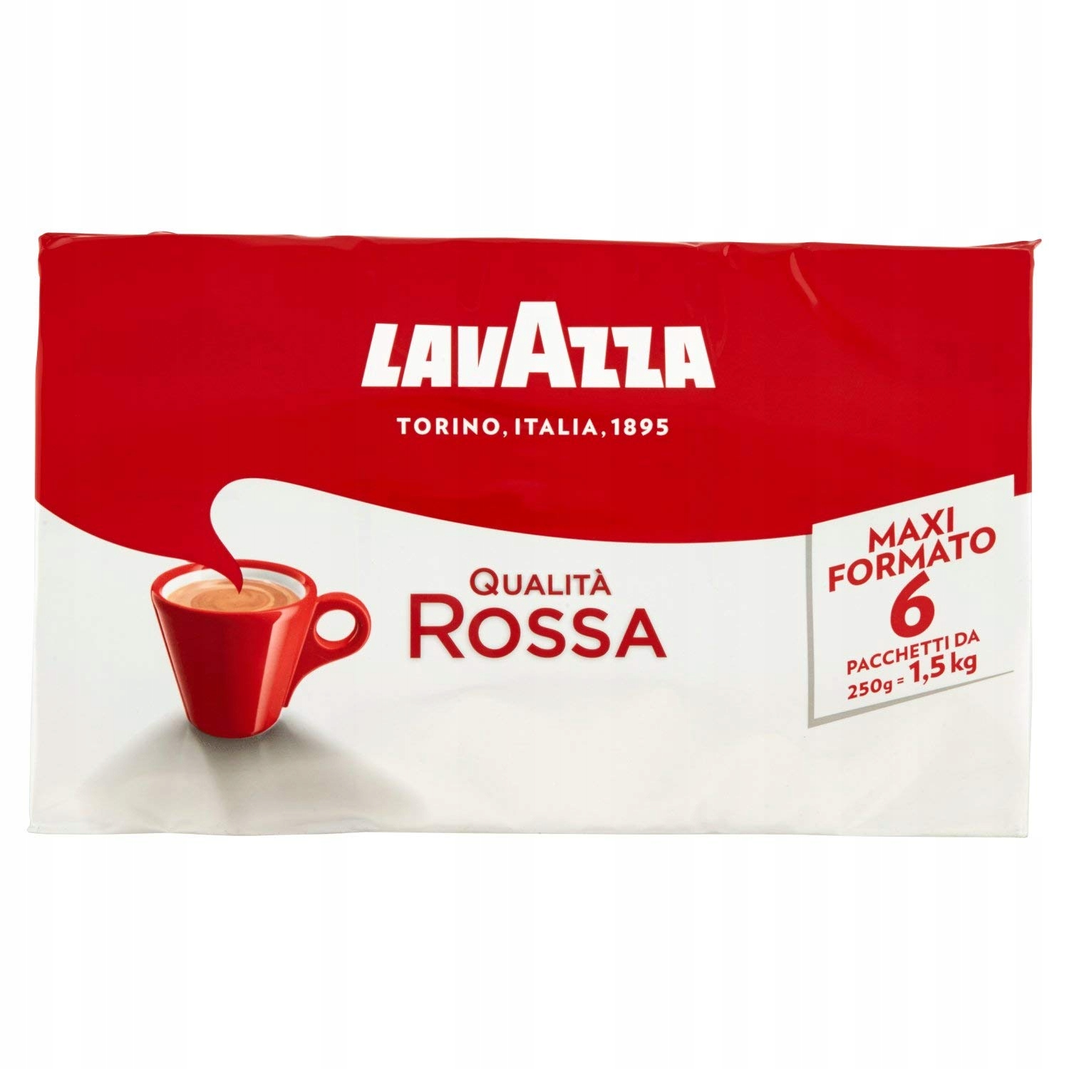 Kawa mielona Lavazza Rossa 6x250g 1500g włoska dystrybucja