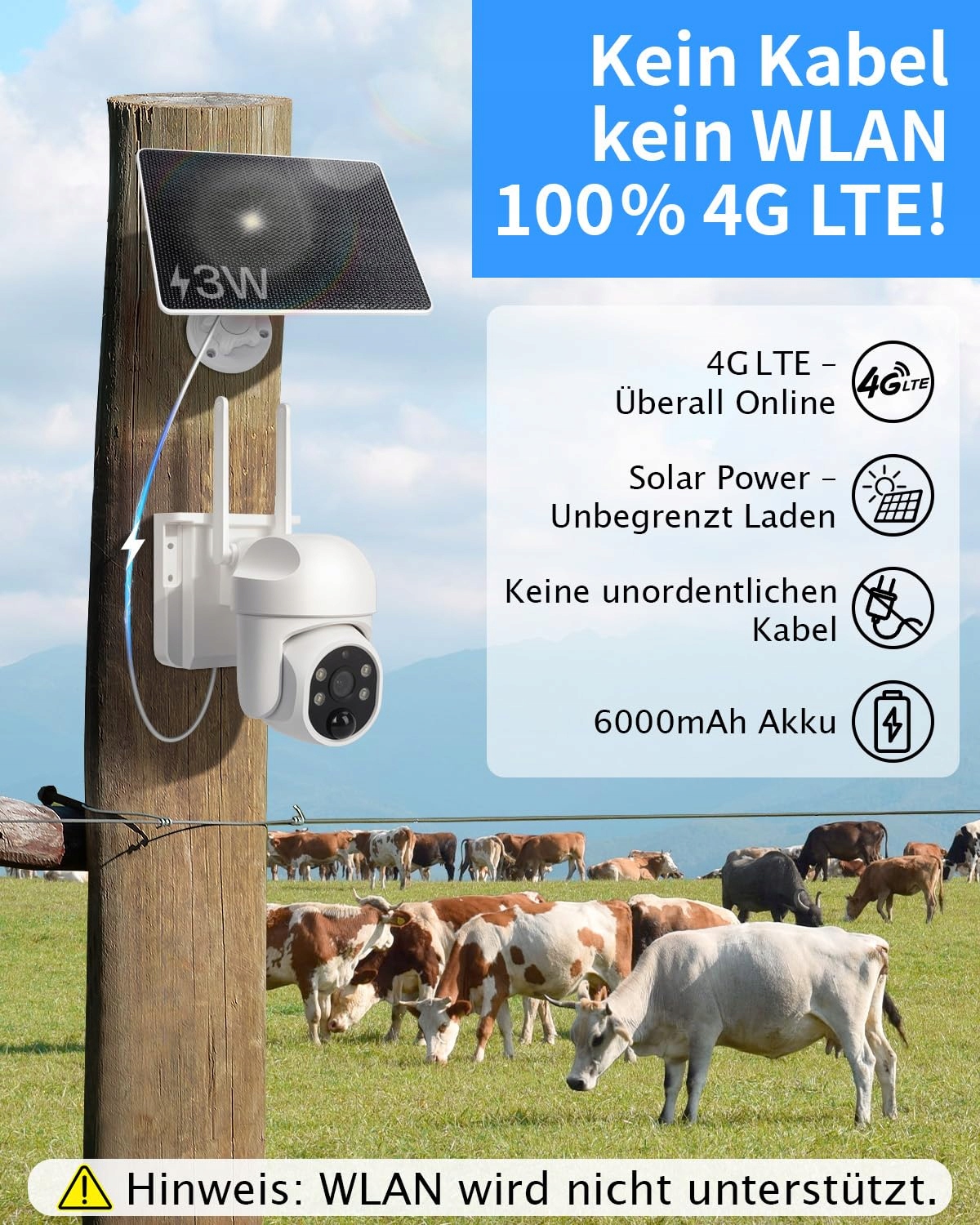 REOLINK Kamera Zewnętrzna 4G LTE z Akumulatorem i Panelem Solarnym — miniatura 2