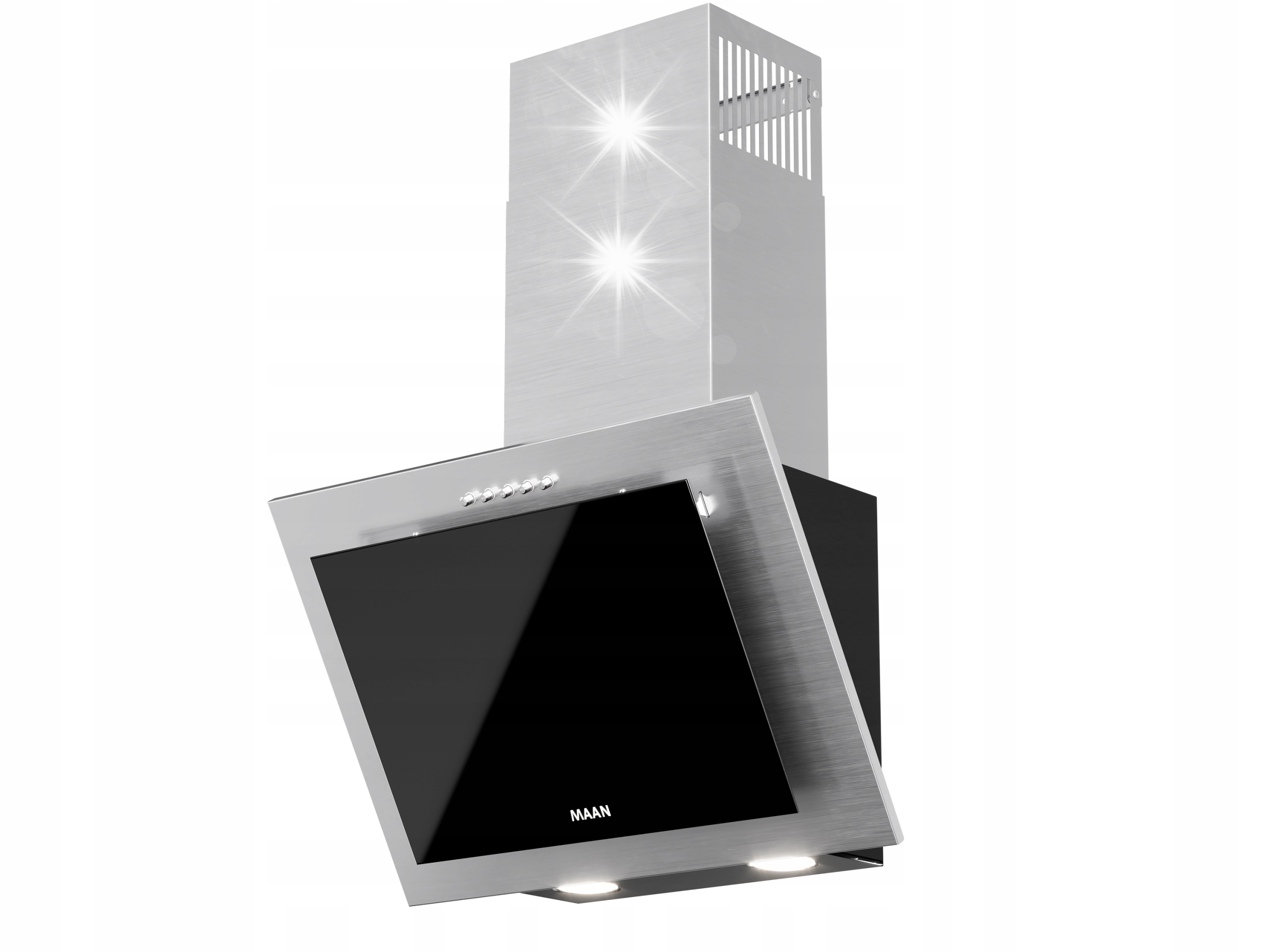 Okap kuchenny kominowy Maan Vertical Pg 50 cm Satyna Przyścienny 310 m3/h