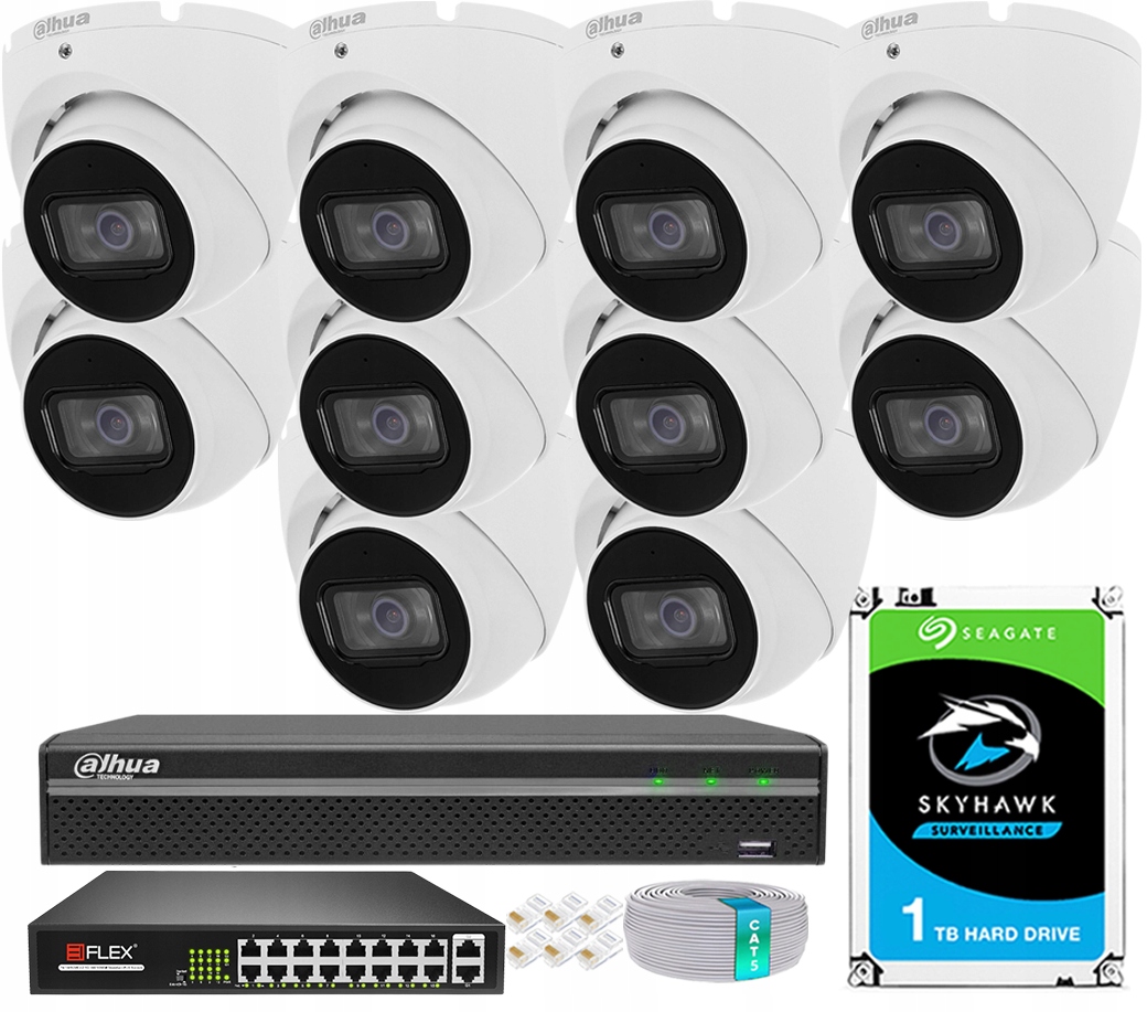 5Mpx monitorovací sada Dahua 10x Kamera IPC-HDW1530T-0280B-S6 Aplikace