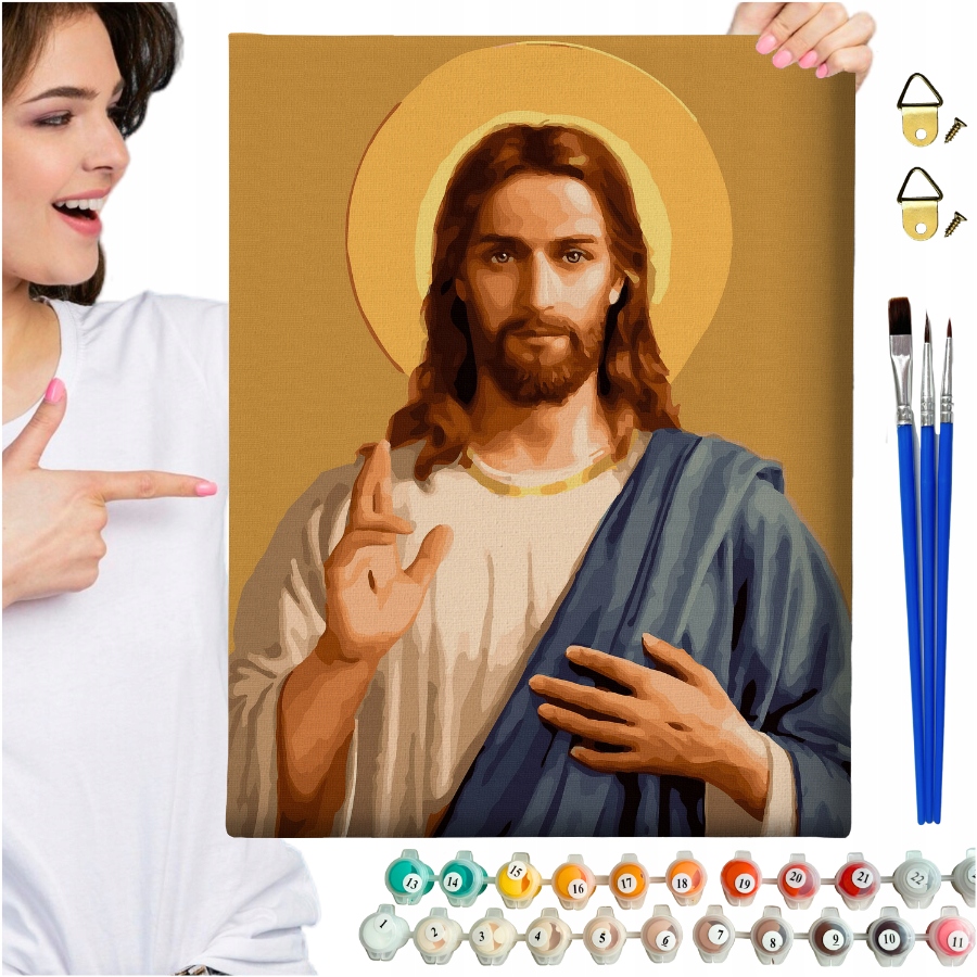 Obrázky pro malování podle čísel s Rámem Malování podle čísel Ježíš Oh Art!
