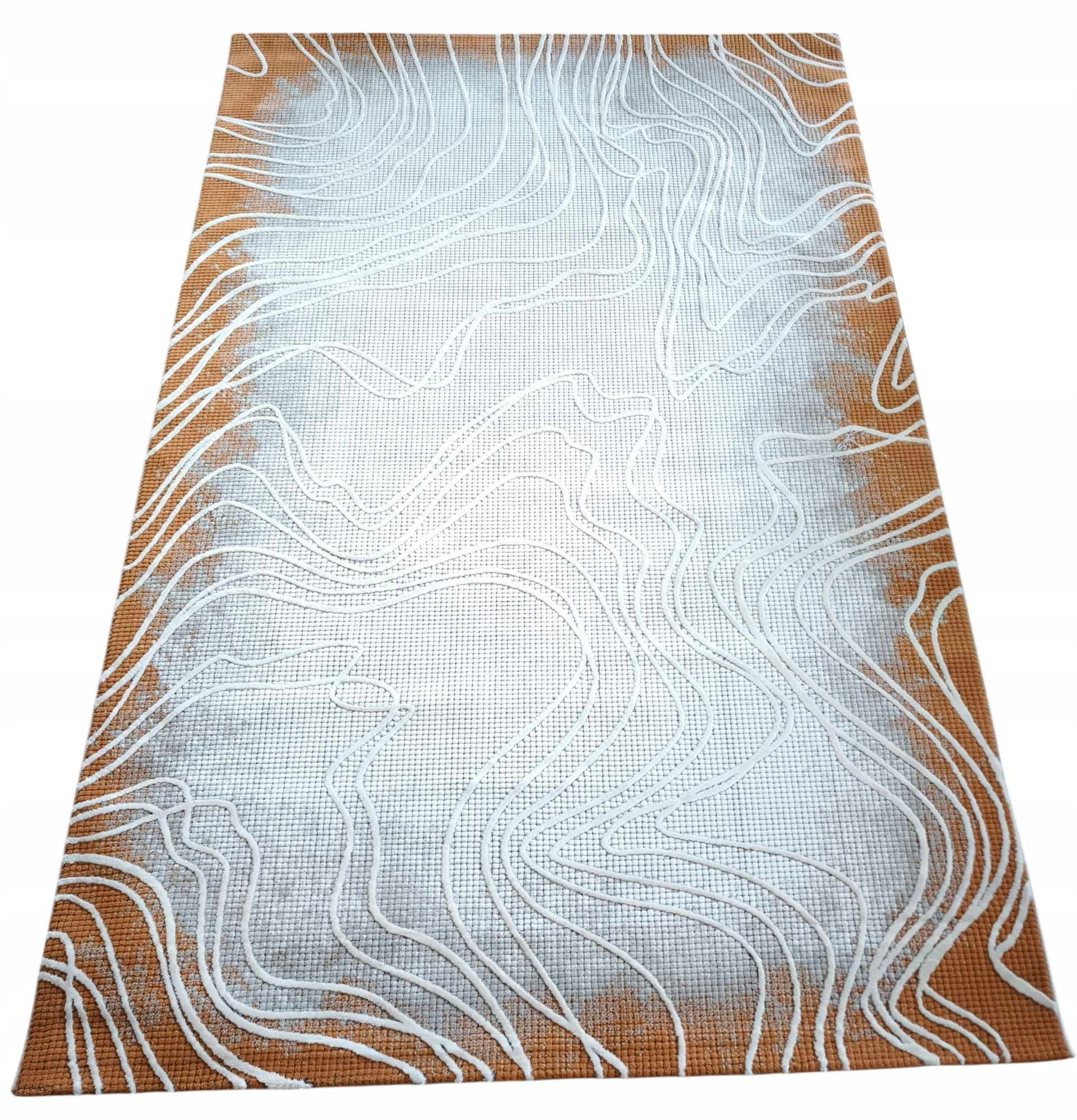 Koberec do obývačky 160 x 230 cm, loftový vzor s plyšovými štetinami, kvalita