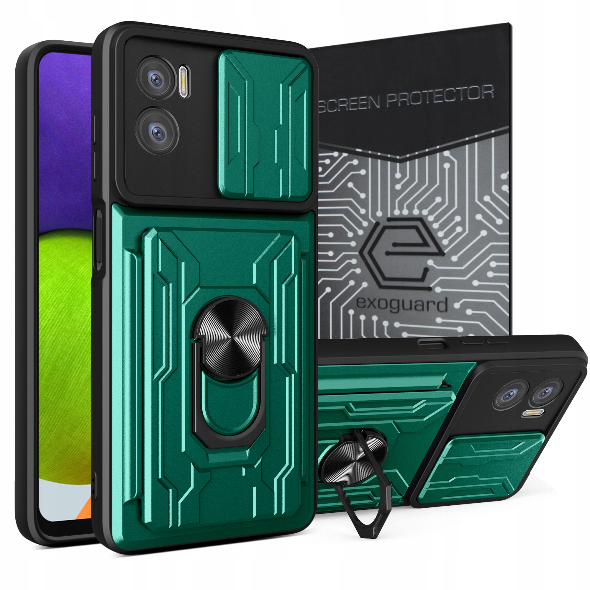 

Case Etui Pancerne+szkło do Motorola Moto E22 E22i