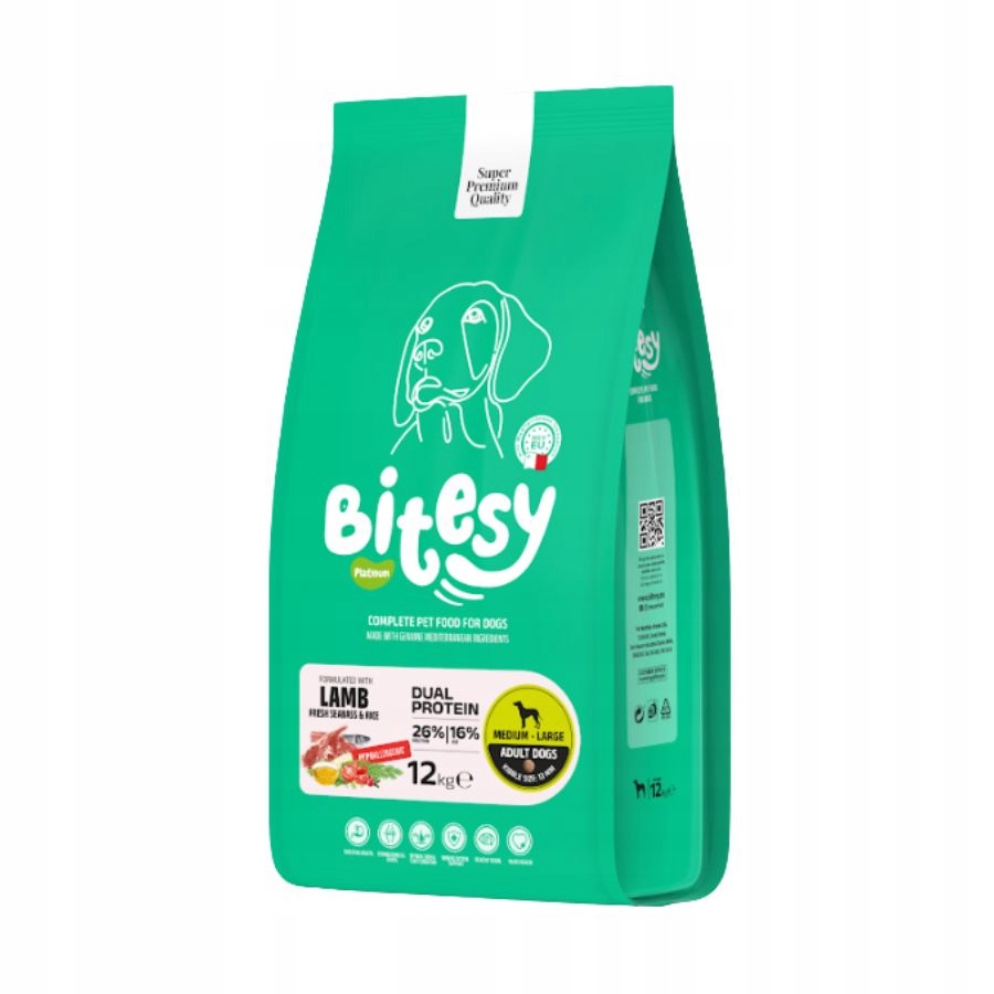 Bitesy Platinum Karma sucha dla psa Jagnięcina Ryba Morska Ryż 12kg
