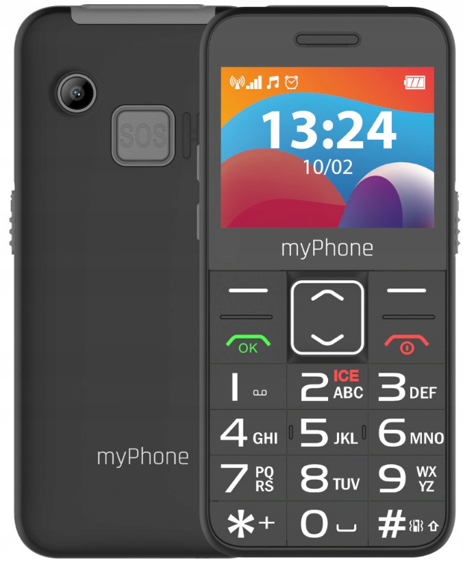Telefon myPhone Halo 3 64/128MB 2,31" Przycisk Sos Latarka Led Lte Czarny