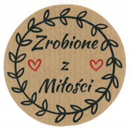 

Naklejki Zrobione z Miłości 4cm 35szt NH403