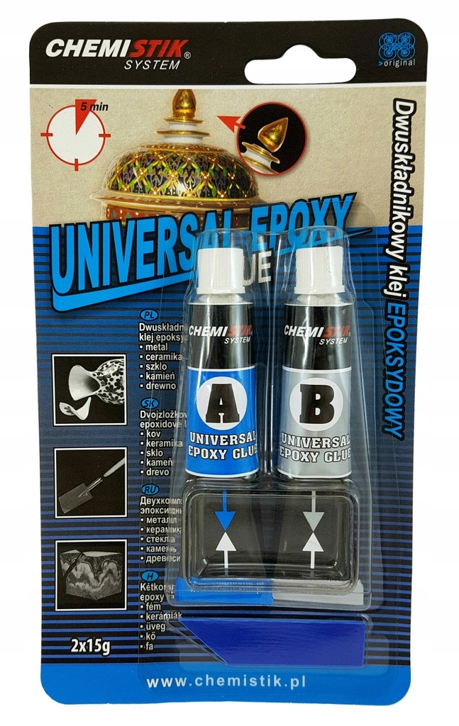 Klej Epoksydowy 30g Przeźroczysty 5min