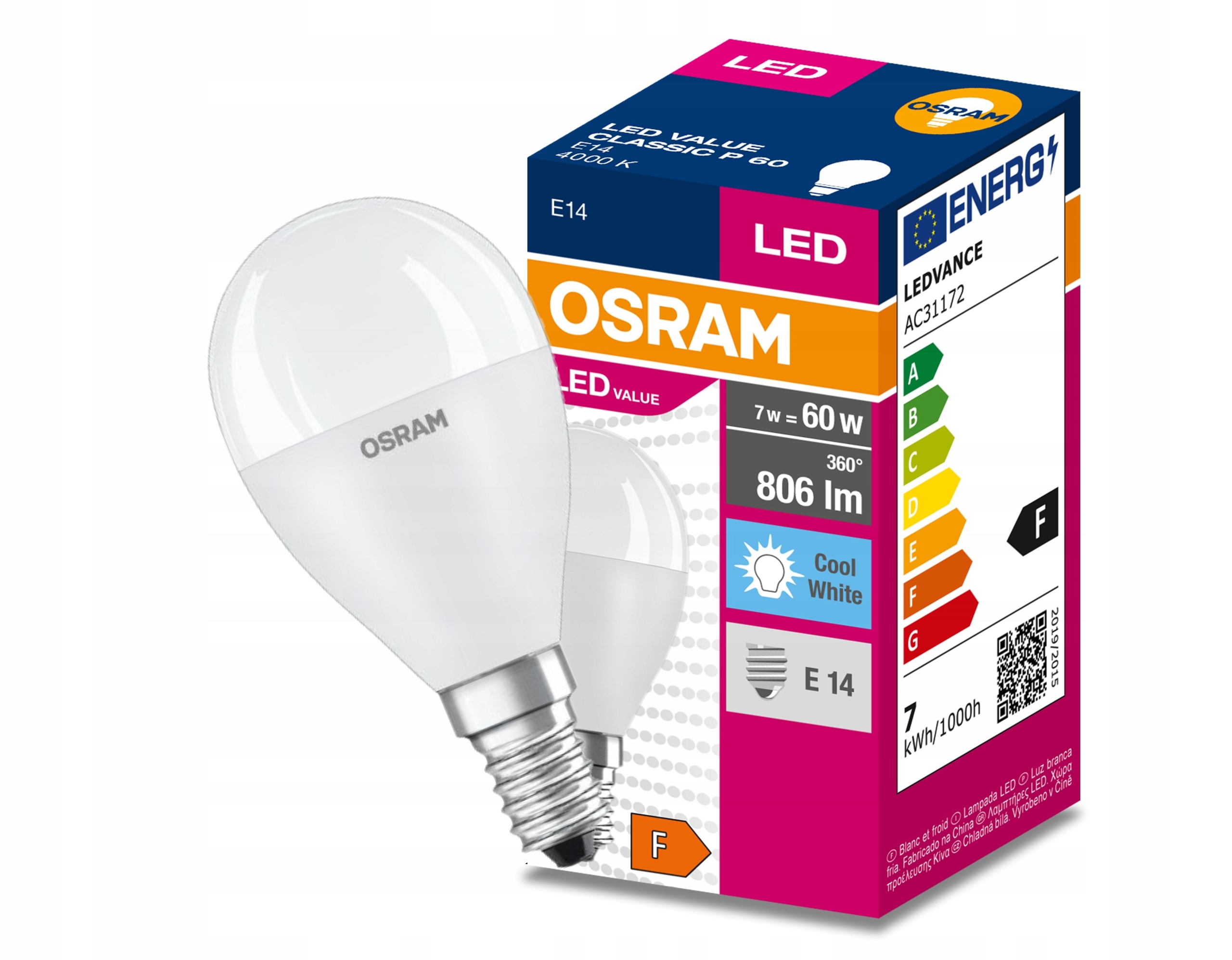 

Żarówka Led Kulka E14 7W 4000K 806lm Osram