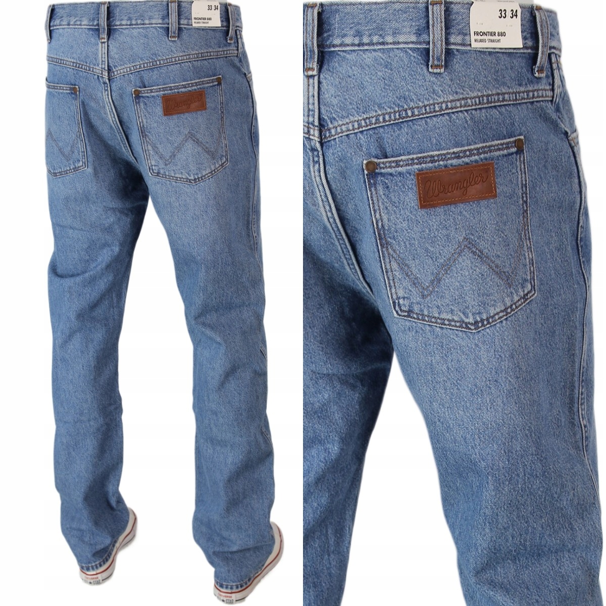 Pánské kalhoty Wrangler Frontier 880 Relaxed Straight velikost W38 L34