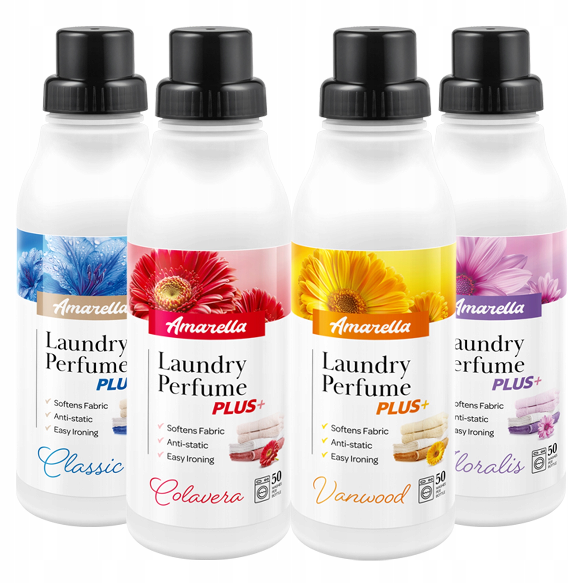 Parfém do prádla MIX vůní 4x500 ml dlouhotrvající vůně tkanin Amarella