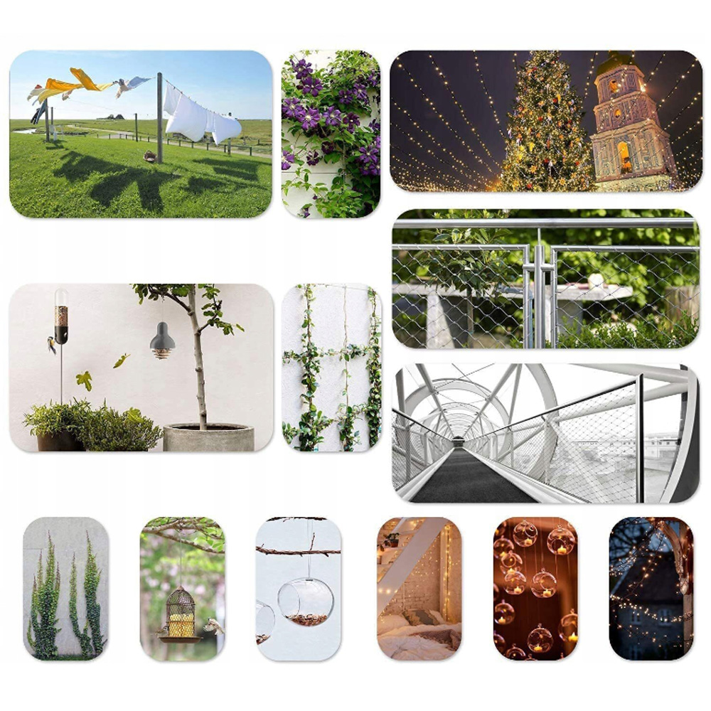 ZESTAW LIN STALOWYCH ZE STALI NIERDZEWNEJ 15M 3MM Z NAPINACZA LINKI Cechy dodatkowe odporność na ścieranie