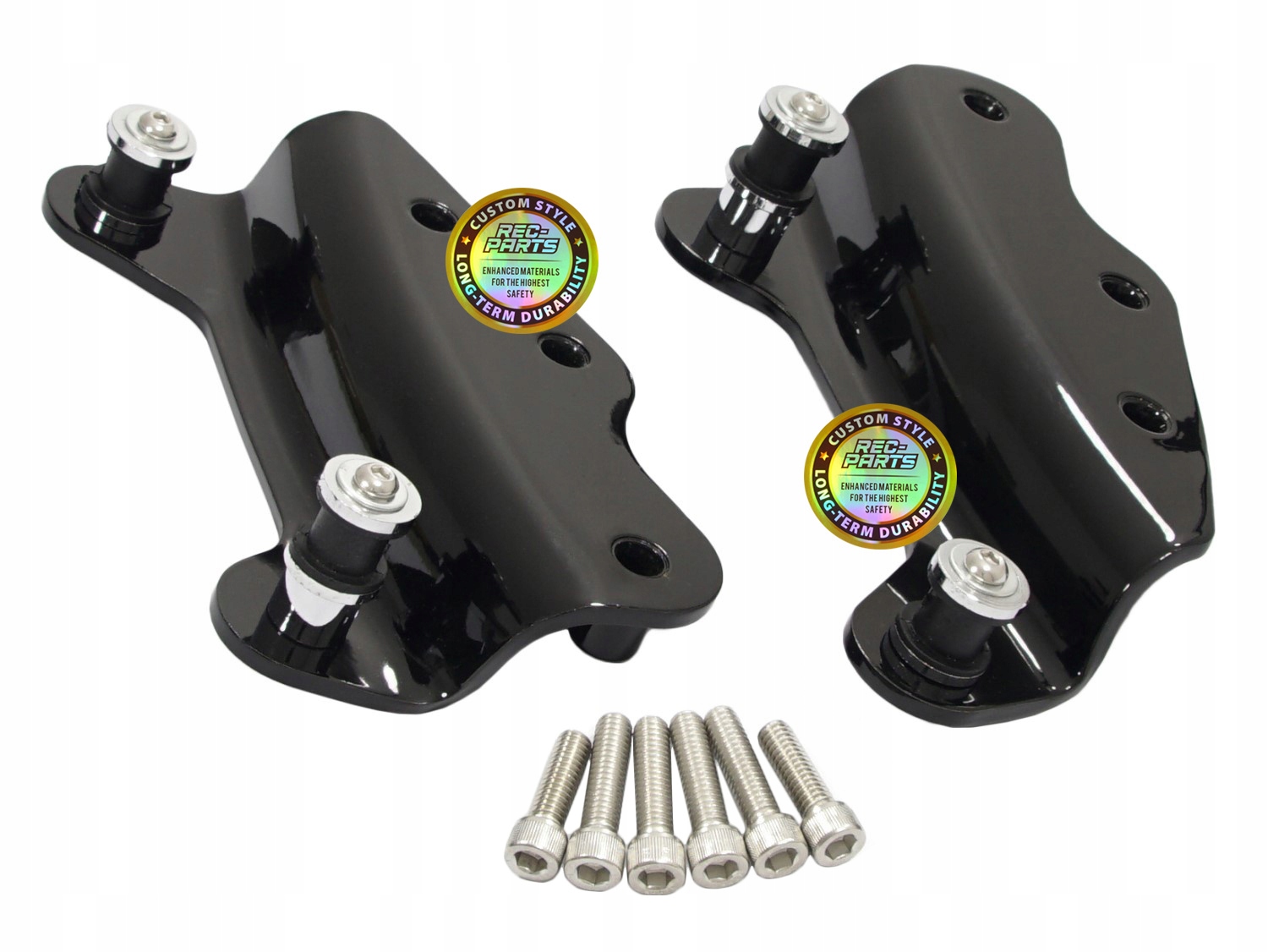 4-bodový dokovací set s čiernymi háčikmi pre Harley Touring 09-13