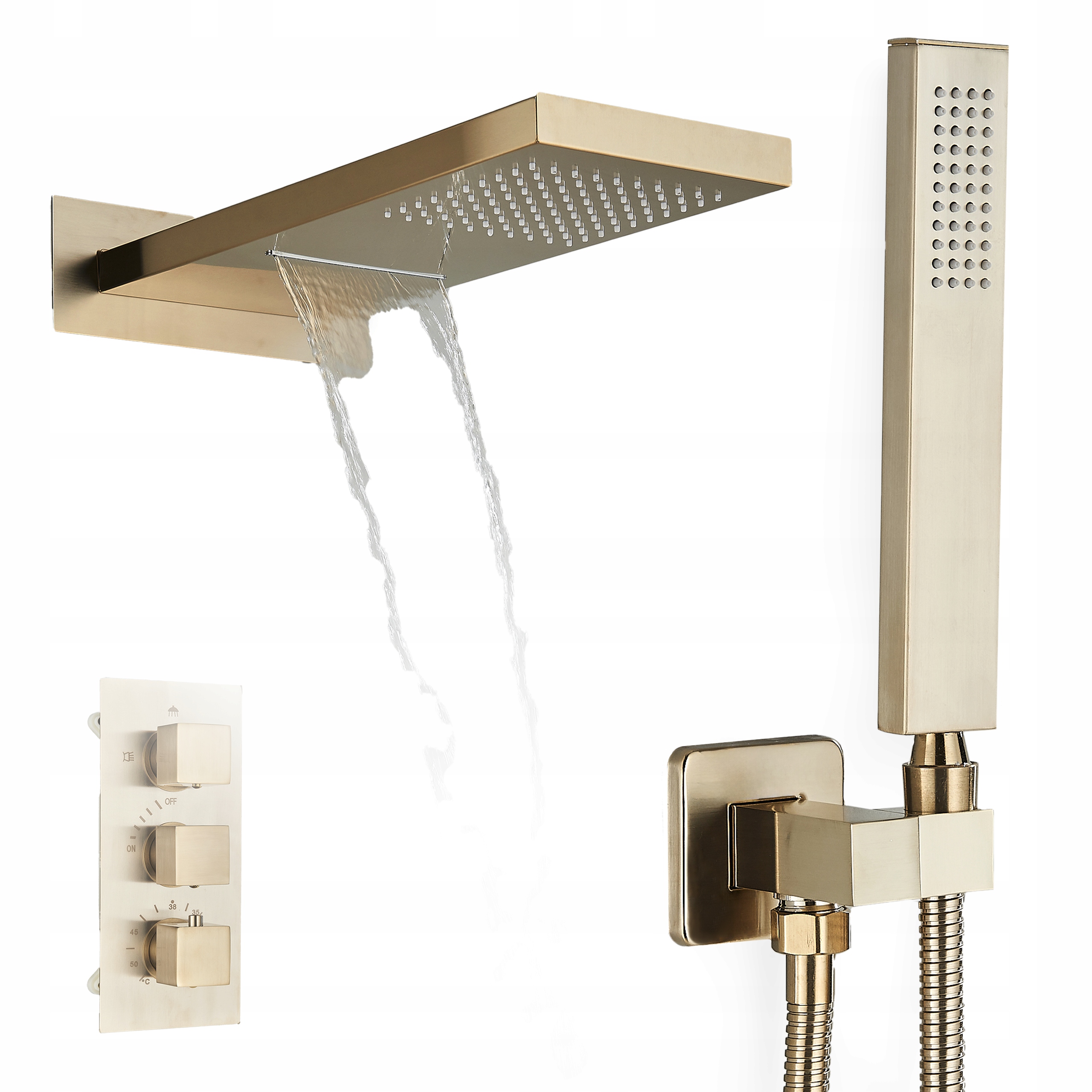 Podomítkový sprchový set Fortis Zlato Kartáčovaný Box Armatura Plus