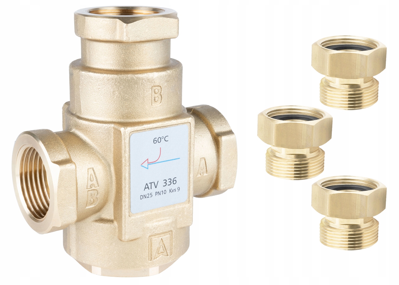 ZAWÓR TEMPERATUROWY AFRISO ATV 336 60°C + ŚRUBUNKI