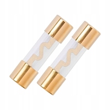 BEZPIECZNIKI SZKLANE AGU 10.3X38MM, 60A, POZŁACANE