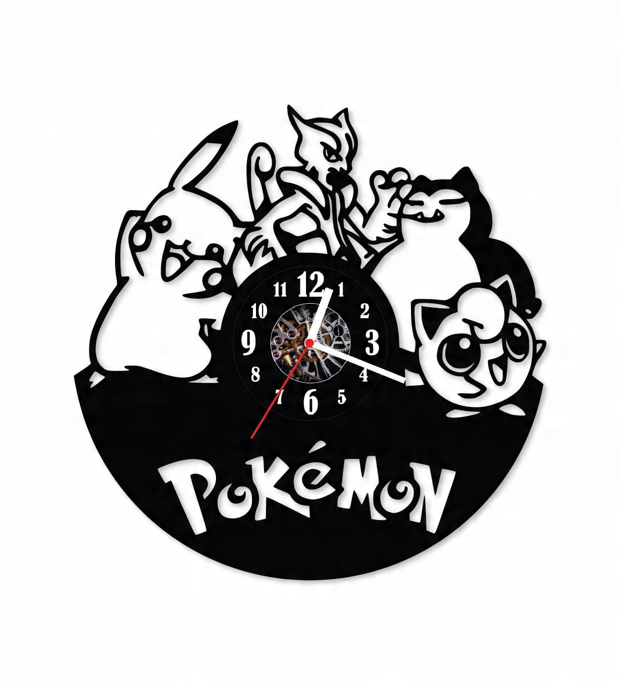 

Zegar ścienny z płyty winylowej Pokemony 38.13