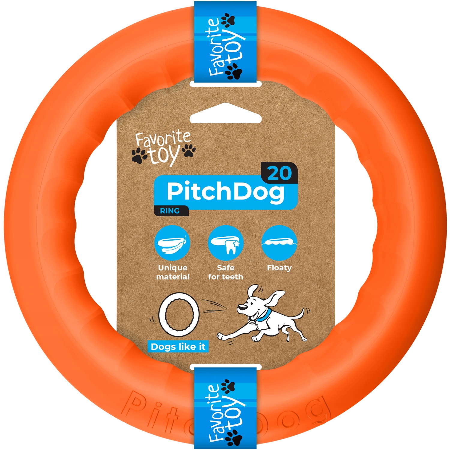 

PitchDog obrecz dla psa, 20 cm, Pomarańczowy