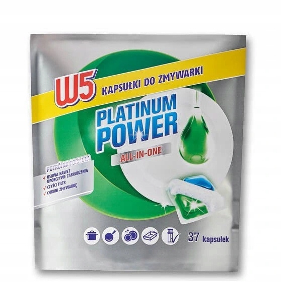 

W5 Kapsułki Do Zmywarki Platinum All In 1 37SZT