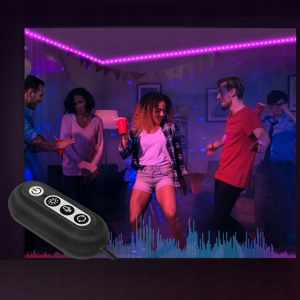 Sterownik2+Pilot muzyczny do taśm LED Aplikacja BT Model BT12V1K