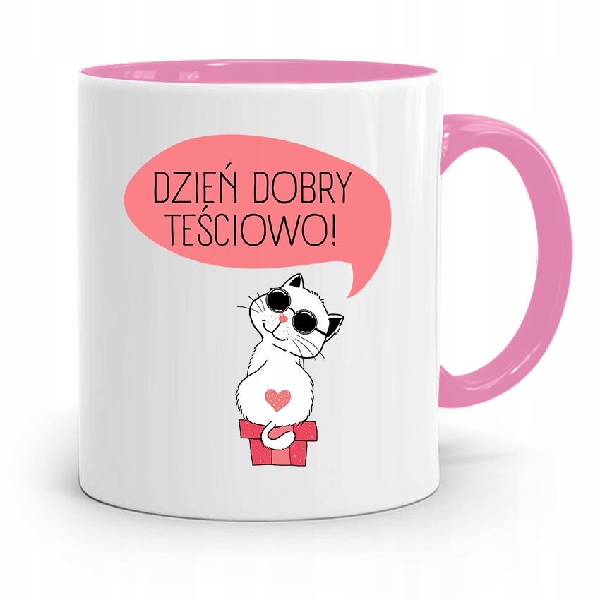 

Kubek Różowy Dla Teściowej Dzień Dobry Teściowo