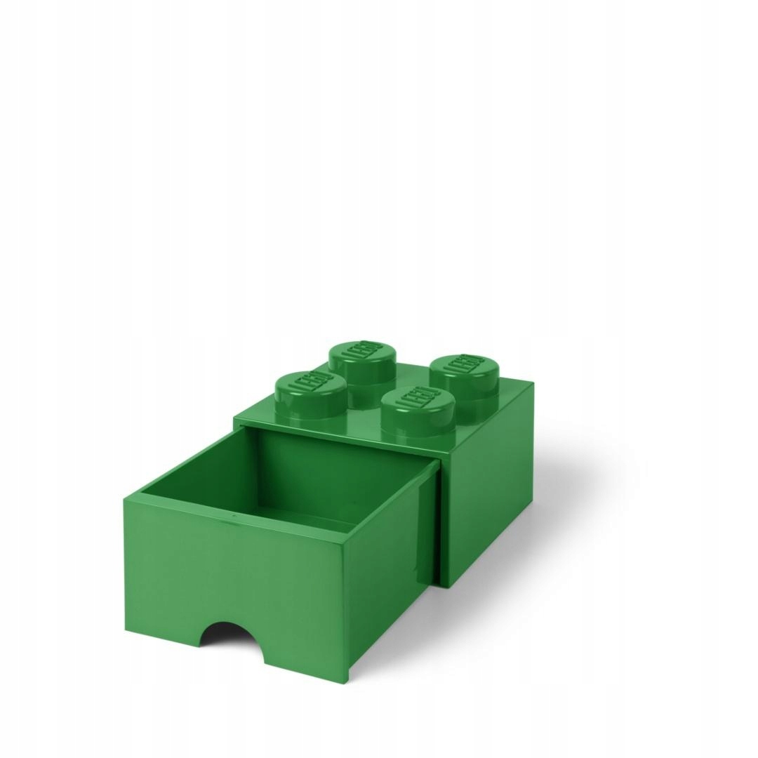 Lego (r) kontejner kostka s zásuvkou čtyř zelená