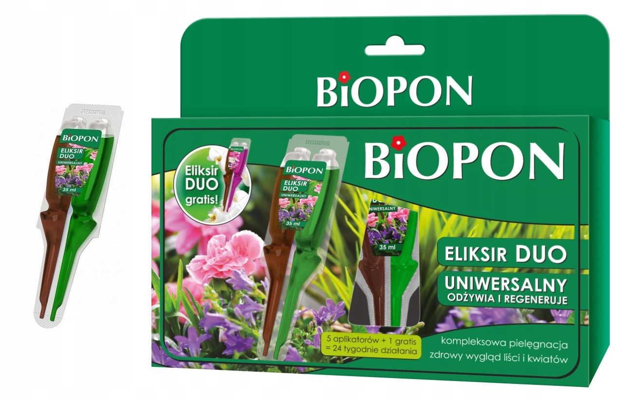 

Biopon Nawóz Eliksir Duo Uniwersalny Zestaw 5+1