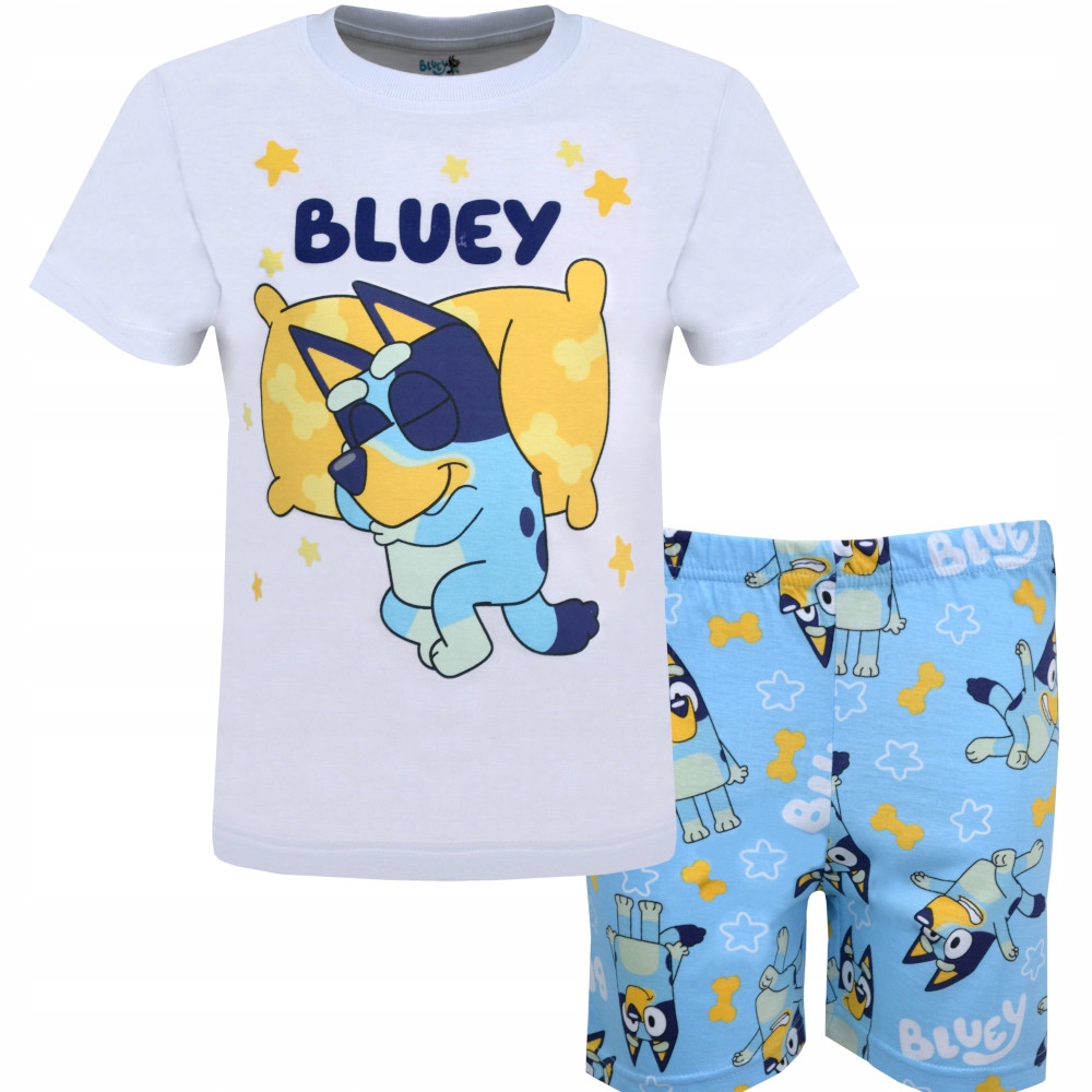 Пижама Bluey бело-голубая