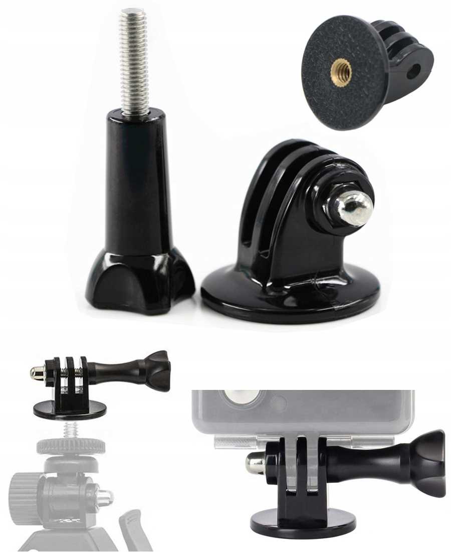 ADAPTER+ŚRUBA NA STATYW 1/4 CALA UCHWYT STATYW GOPRO 5 6 7 8 9 10 11 12 13