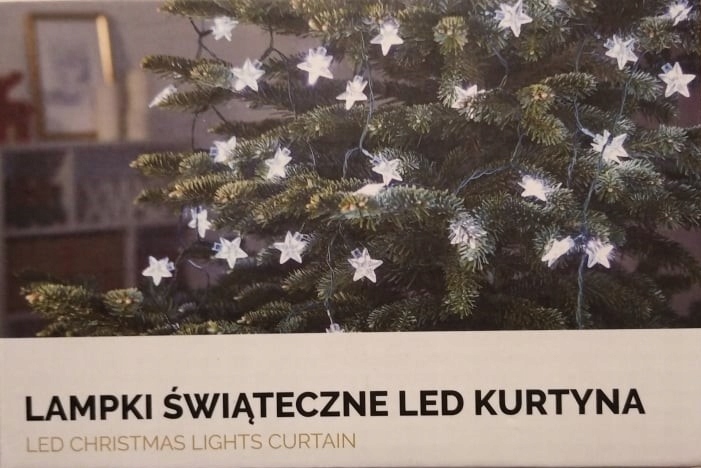 

Lampki choinkowe kurtyna Gwiazdki 50szt białe zimn