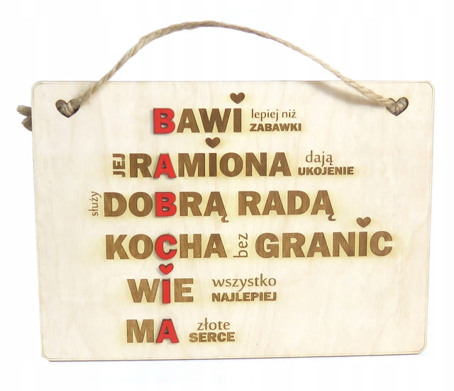 

Tabliczka Dekor Dla Babci Prezent Dzień Babci BD12